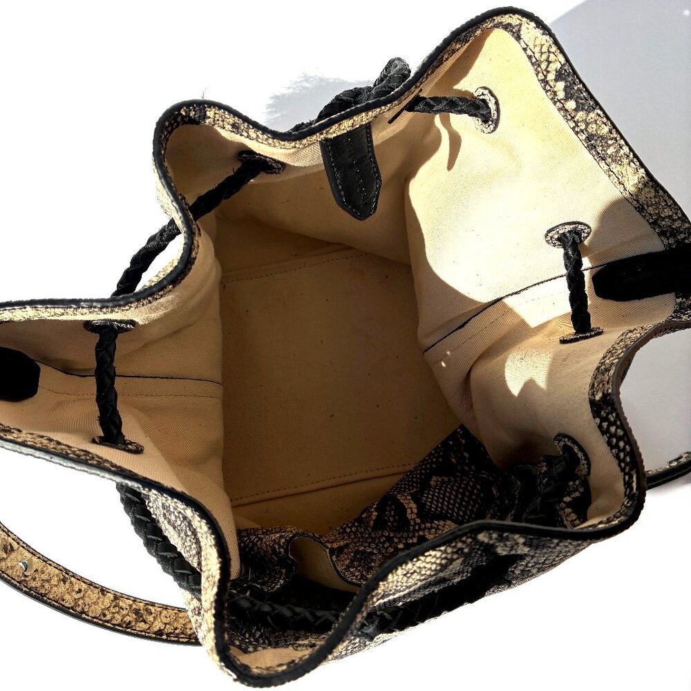 Loeffler Randall Tasseled Python Effect Leather B… - image 7